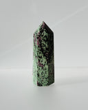 Zoisite with Ruby Obelisk